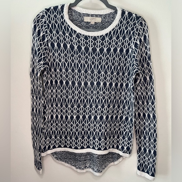 LOFT Sweaters - Ann Taylor LOFT Linen Knit Crewneck Pullover Sweater Women’s Size Medium Petite